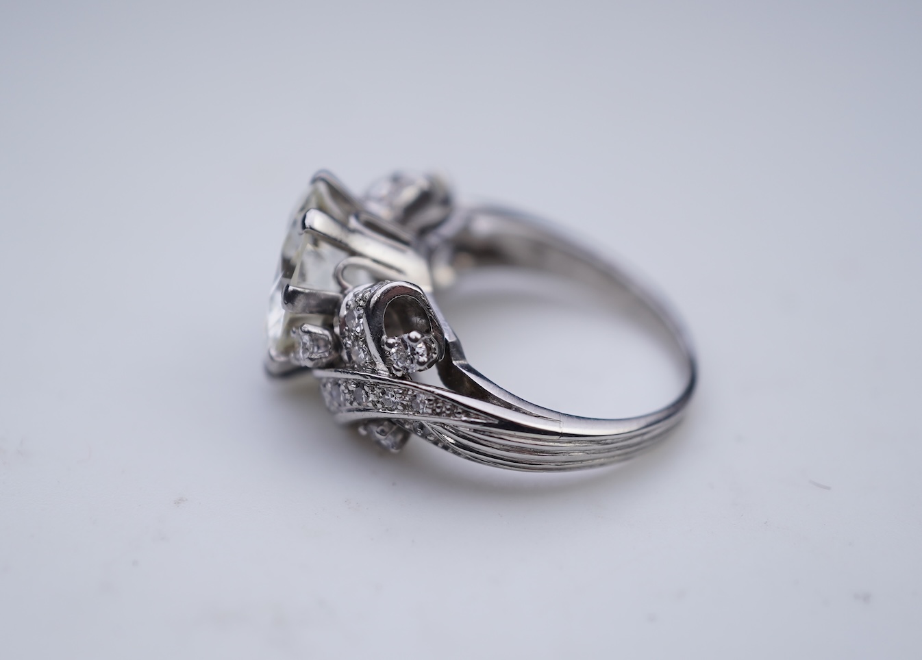 A diamond ring, mid 20th century